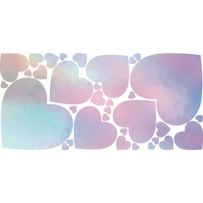 Heart Shaped Art Stickers Set of Abstract Painted Sticker 