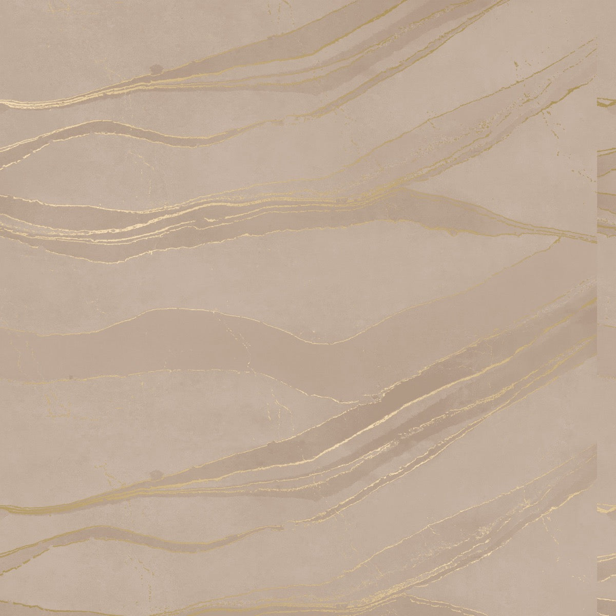 A square of Tempaper's cream Marble Slab removable wallpaper with a cream marble design filled with champagne hues.#color_casablanca-cream