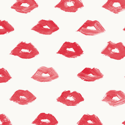 Painted Lips Removable Wallpaper - A swatch of Painted Lips Peel And Stick Wallpaper by Novogratz | Tempaper