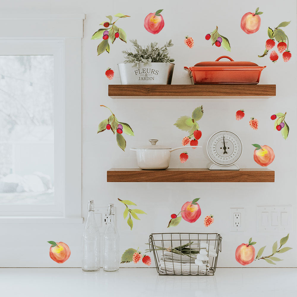 Peach & Berry Medley Removable Wall Decals