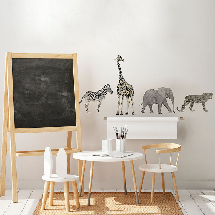 Safari Animals Removable Wall Decals