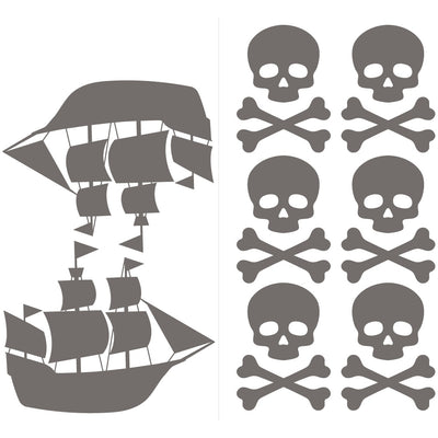 Pirate Skull & Crossbones Removable Wall Decals