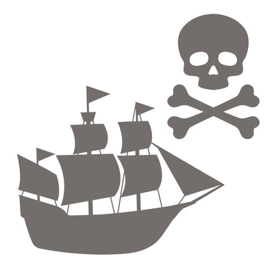 Pirate Skull & Crossbones Removable Wall Decals