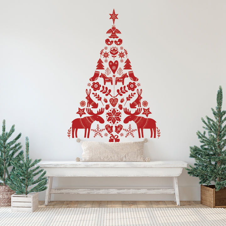 Scandinavian Holiday Removable Wall Decal