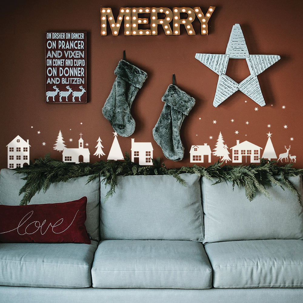 Winter Village Wall Decal