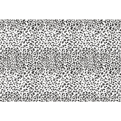 Rectangle size of Animal Print Vinyl Rug in a black and white color combination.