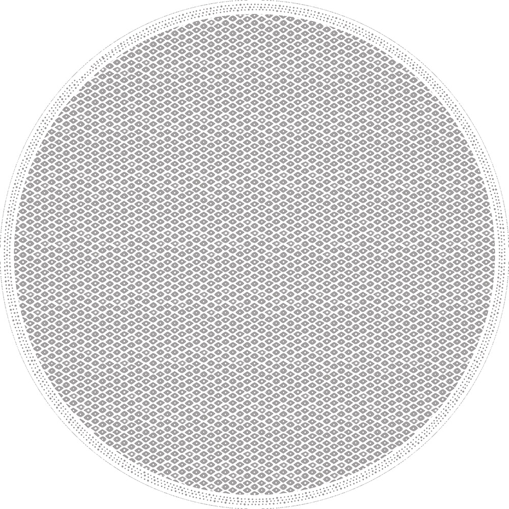 Tempaper's Diamond Geometric Vinyl Rug in a circle.