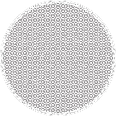 Tempaper's Diamond Geometric Vinyl Rug in a circle.