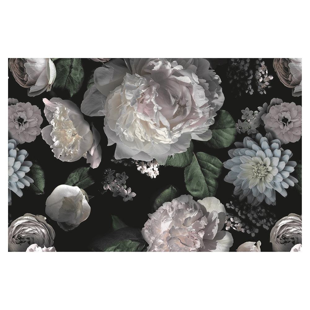 Moody Floral Vinyl Floor Mat