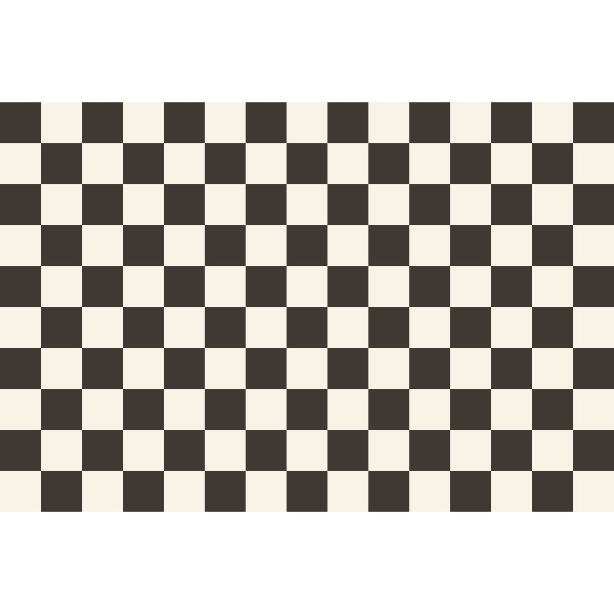 Tempaper's Checkmate Vinyl Rug in black and white. #color_domino