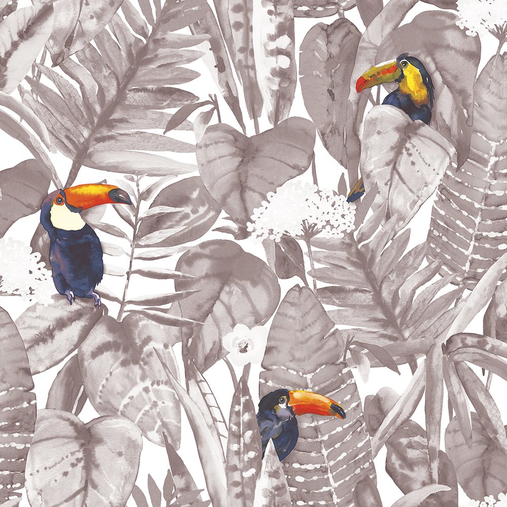 Toucan Removable Wallpaper - A swatch of Toucan Peel And Stick Wallpaper | Tempaper