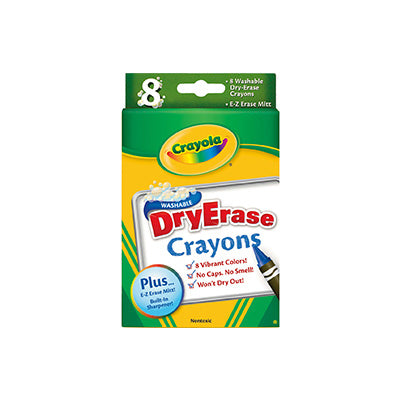 A box of Crayola's Dry Erase Crayons.