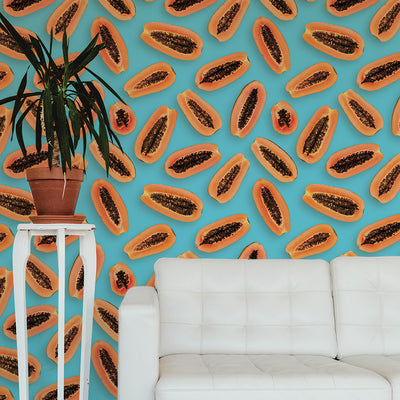 Papaya Pattern Peel And Stick Wallpaper By Wright Kitchen