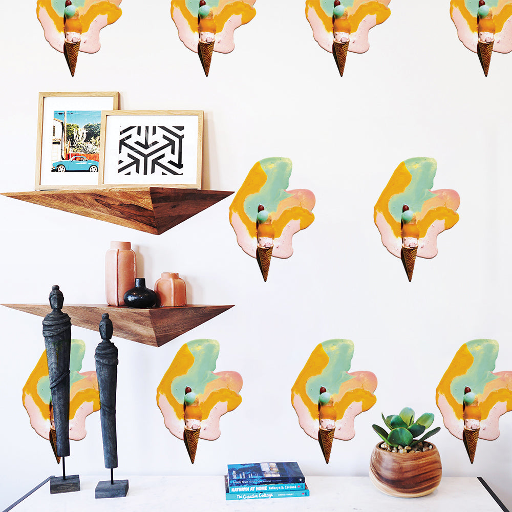 Melted Ice Cream Cone Wall Decal By Wright Kitchen
