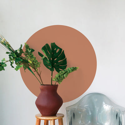 Tempaper's Circle Wall Decal shown behind a plant.