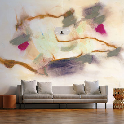 Smokey Abstract Peel and Stick Wall Mural By Zoe Bios